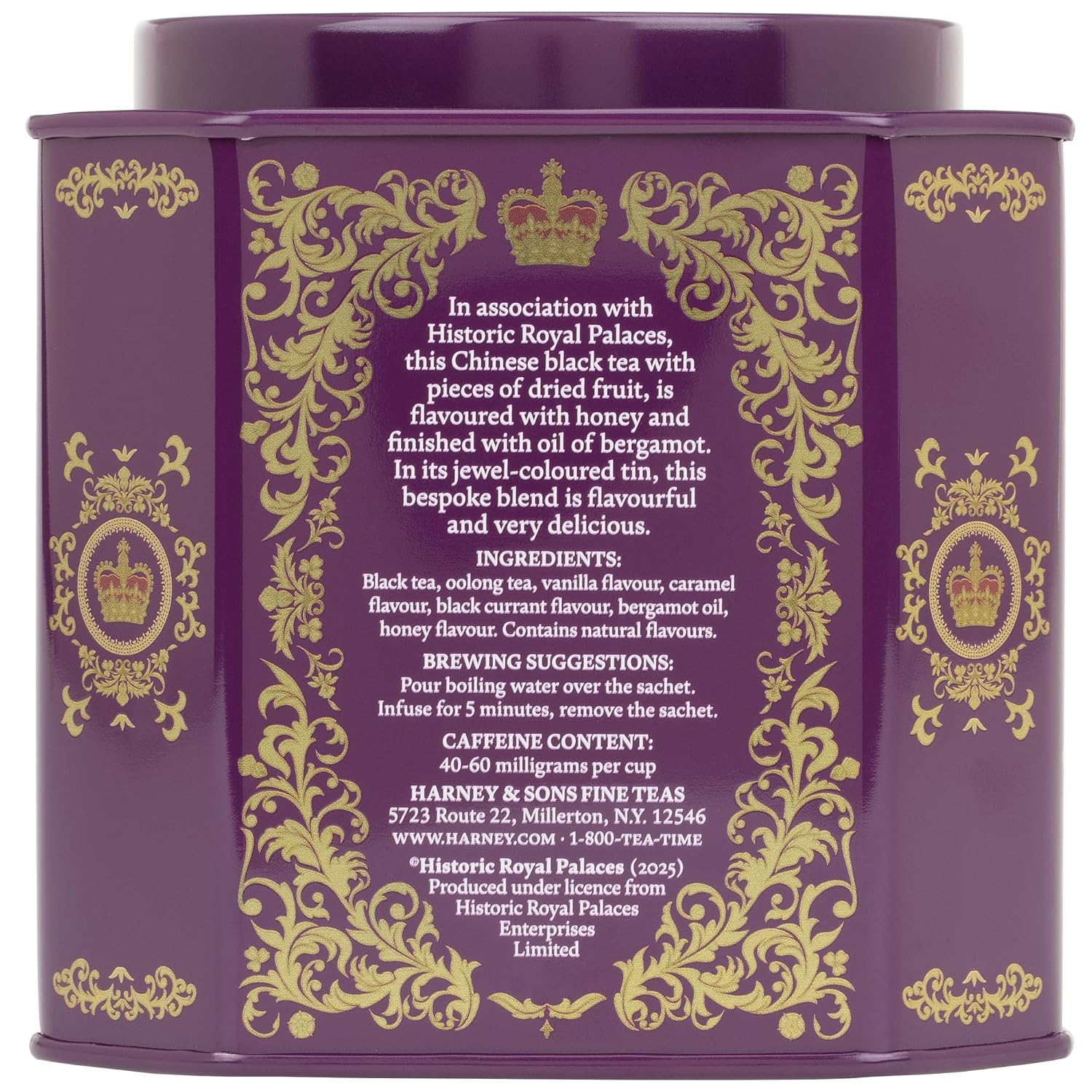 Harney & Sons Té Negro Tower of London, 30 sobres piramidales en lata — imagen 3